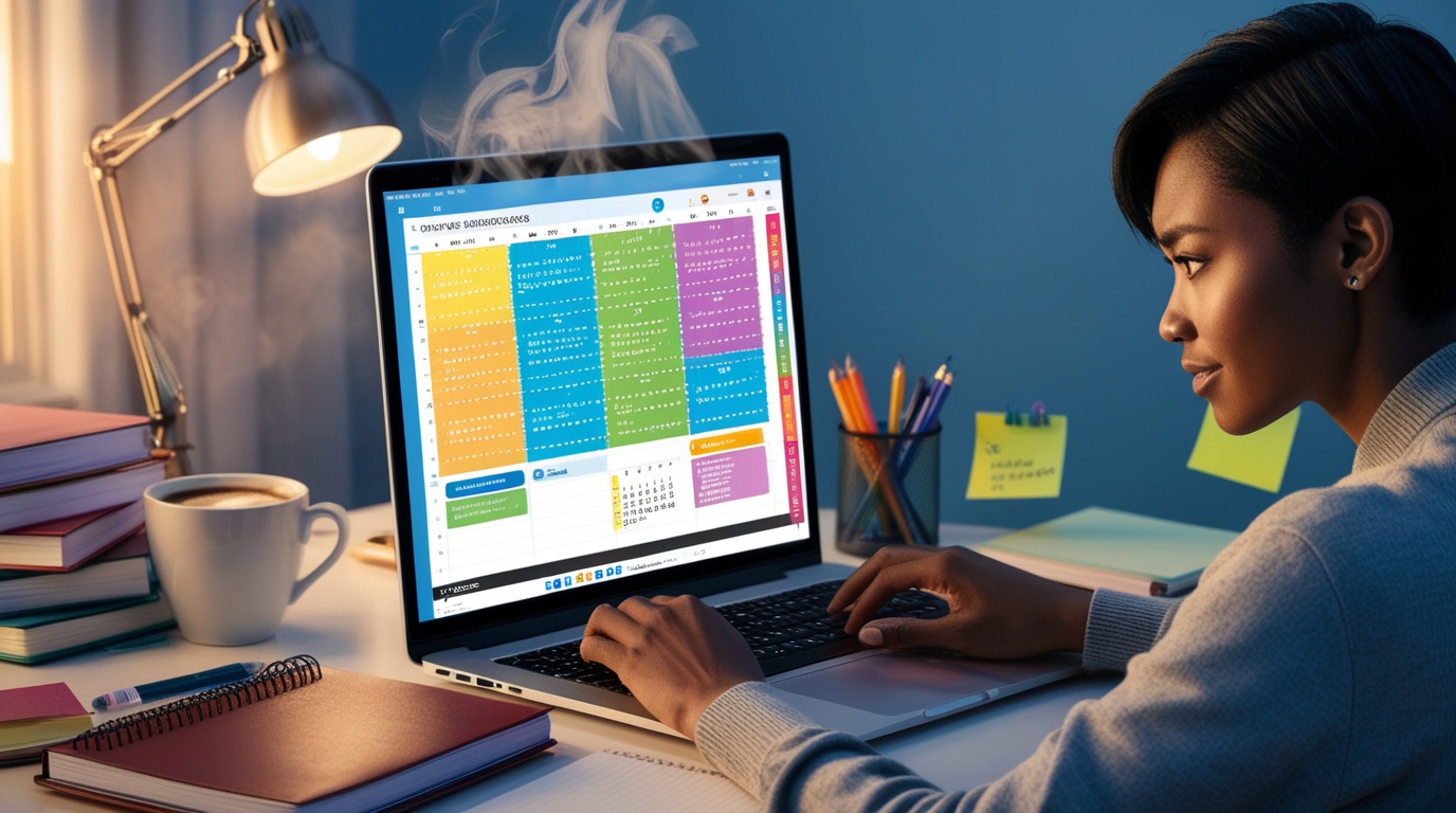 Online study planner tool helping students manage time effectively
