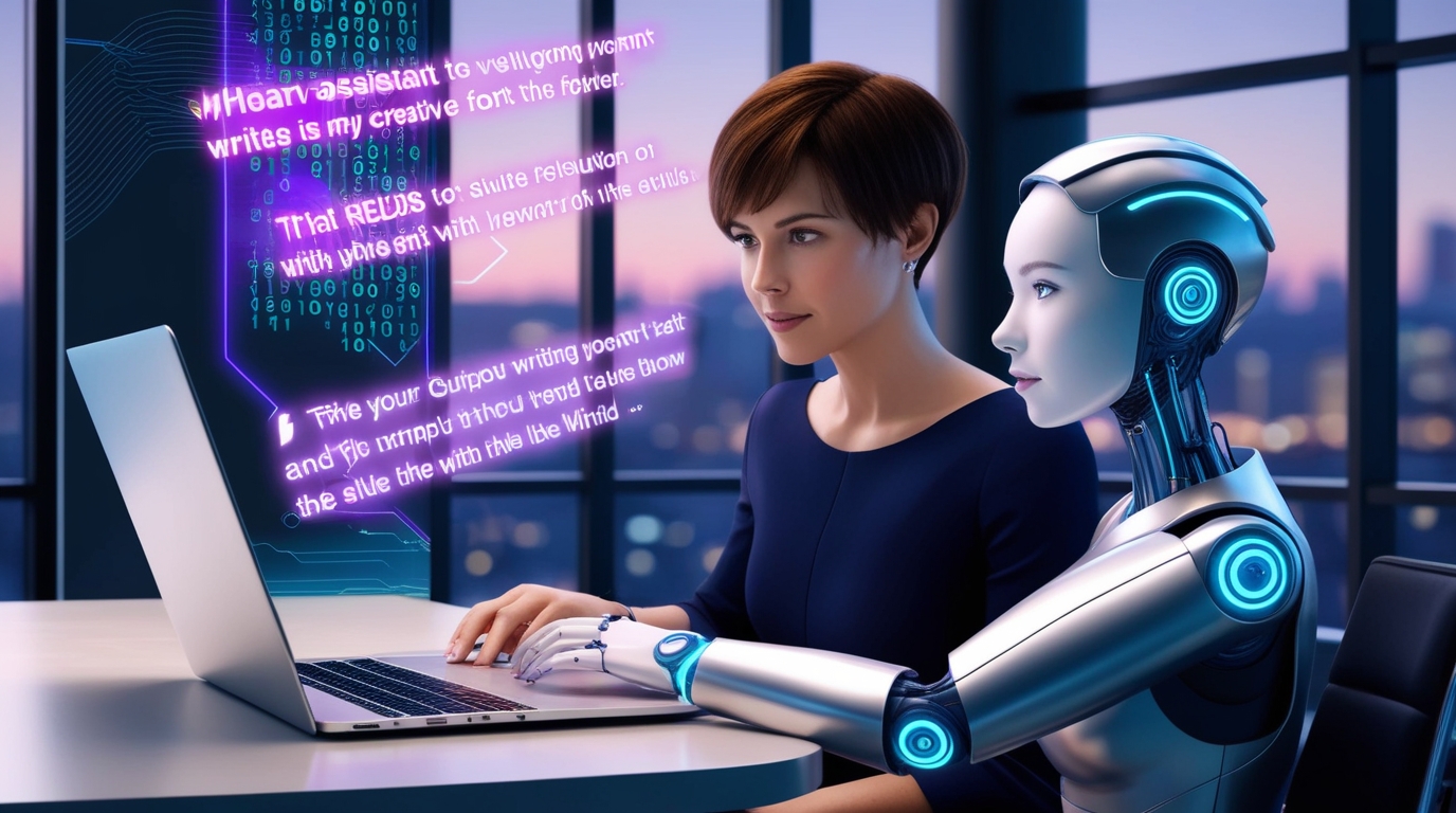 AI writing assistant helping content creation