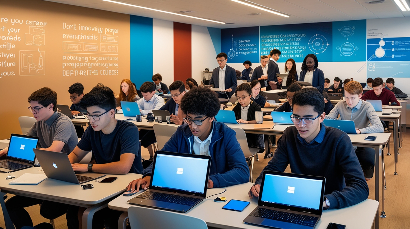 Students developing future-ready skills with online tools